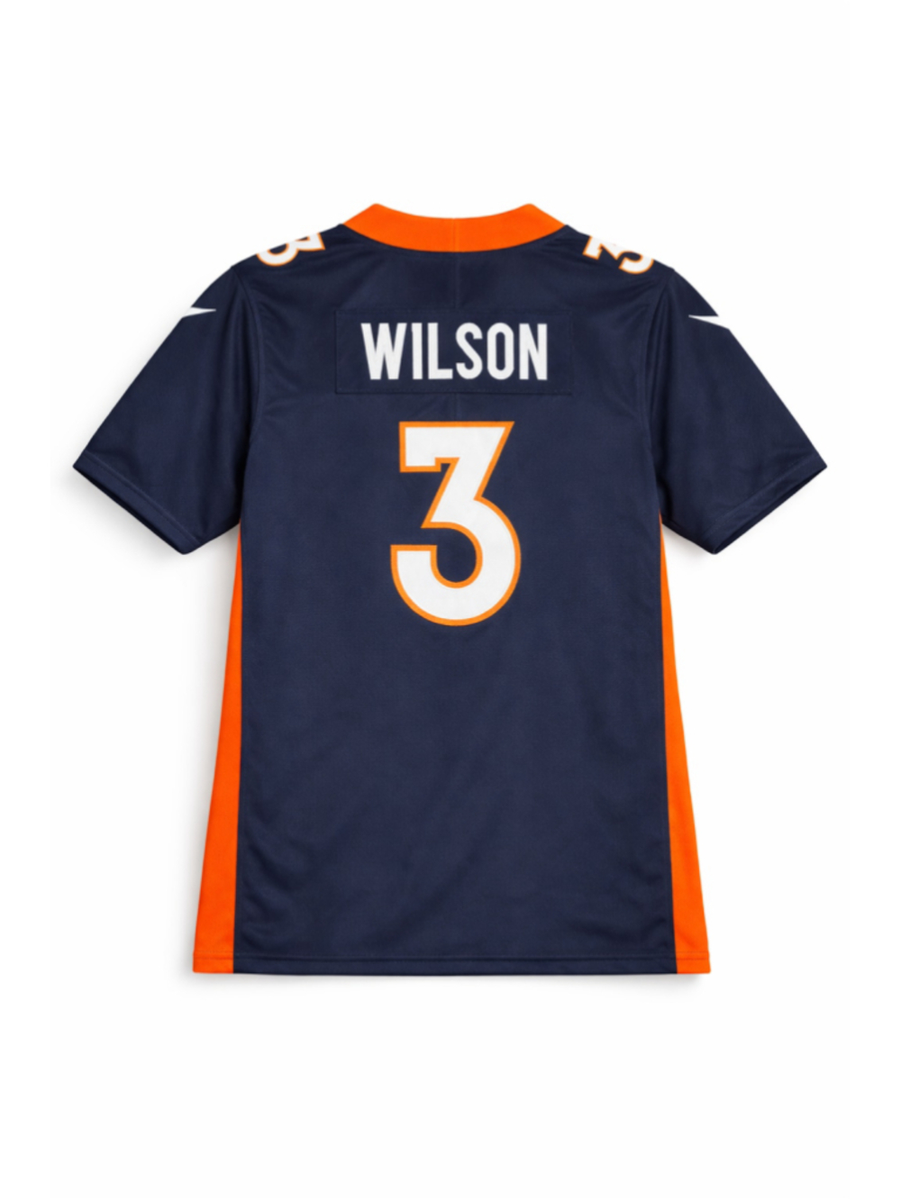 Nike Denver Broncos Men's Russell Wilson #3 NFL On Field Jersey Navy/Orange Sz M - Picture 2 of 7